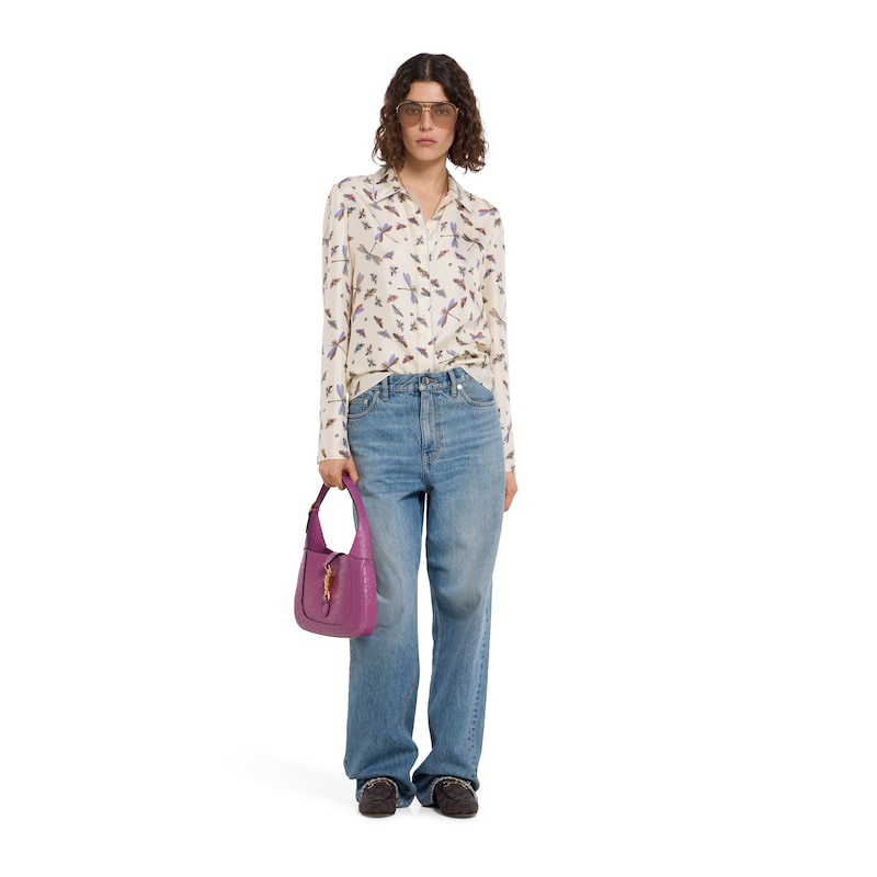 Gucci Printed Silk Twill Shirt | Thumbnail 2 Gucci Printed Silk Twill Shirt | Thumbnail 2