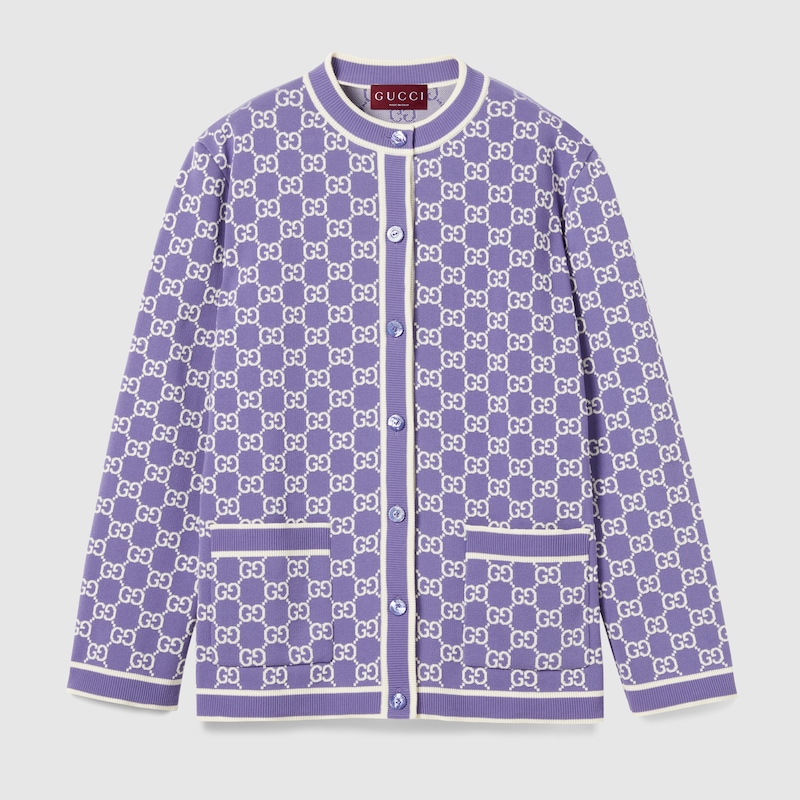 Gucci GG Fine Cotton Jacquard Cardigan