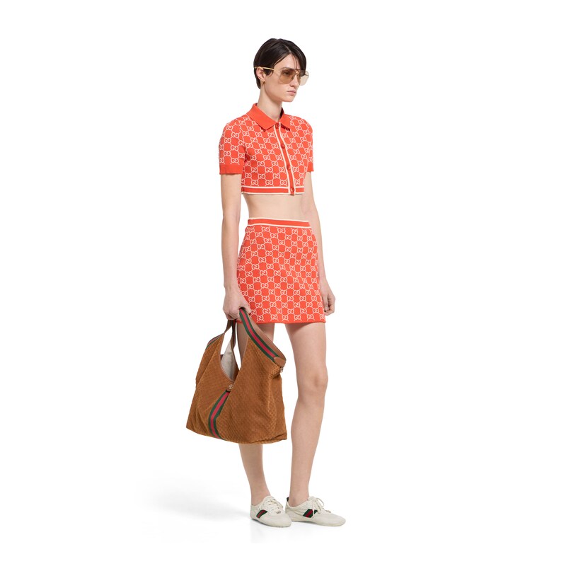 Gucci GG Cotton Jacquard Cropped Cardigan | Thumbnail 2 Gucci GG Cotton Jacquard Cropped Cardigan | Thumbnail 2