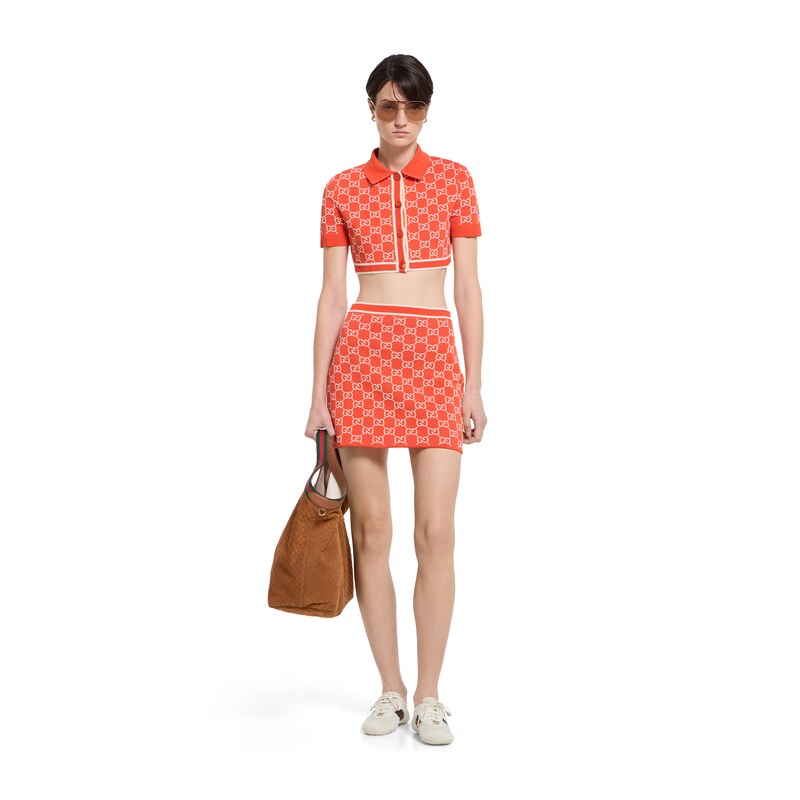 Gucci GG Fine Cotton Jacquard Skirt | Thumbnail 2 Gucci GG Fine Cotton Jacquard Skirt | Thumbnail 2