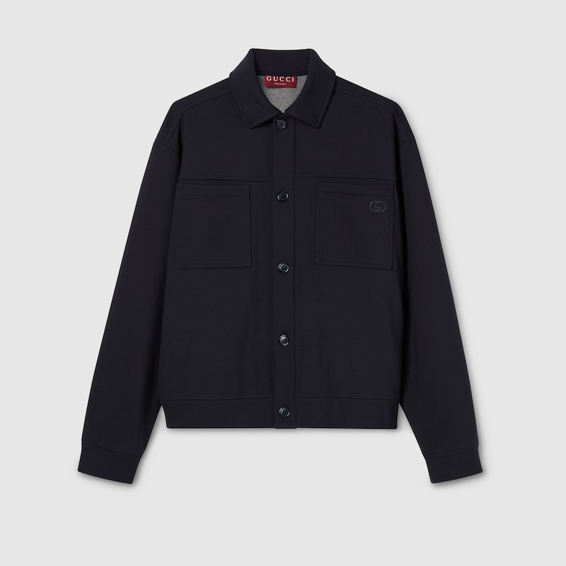 Cotton Jersey Jacket With Embroidery Cotton Jersey Jacket With Embroidery