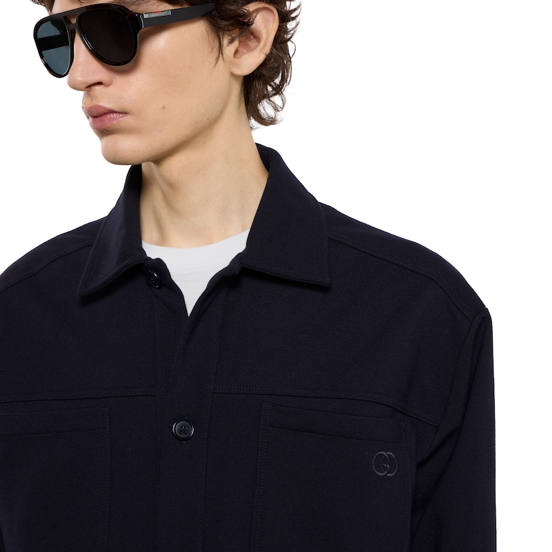 Gucci Cotton Jersey Jacket With Embroidery | Thumbnail 3 Gucci Cotton Jersey Jacket With Embroidery | Thumbnail 3