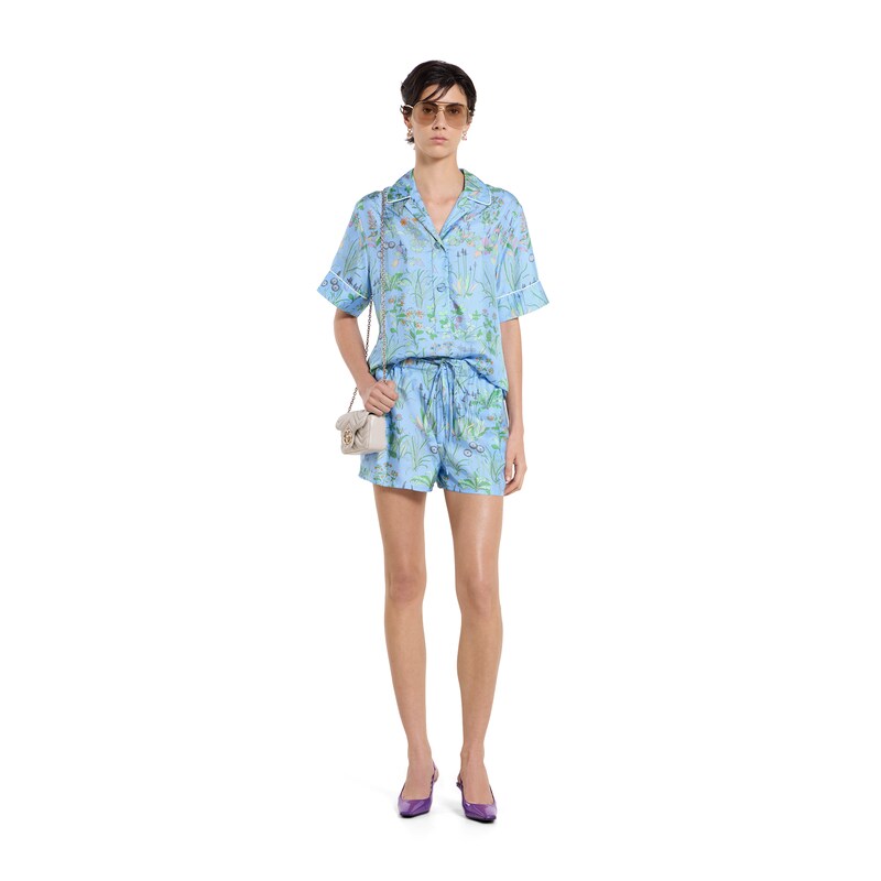 Gucci Printed Silk Twill Shirt | Thumbnail 2