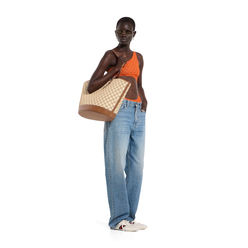 Gucci Woven Large Tote Bag | Thumbnail 3 Gucci Woven Large Tote Bag | Thumbnail 3