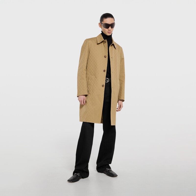 Gucci GG Cotton Gabardine Coat | Thumbnail 2 Gucci GG Cotton Gabardine Coat | Thumbnail 2