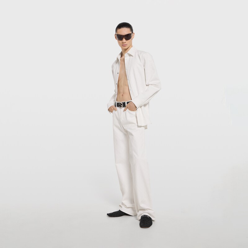 Gucci GG Cotton Denim Jacquard Pants | Thumbnail 2 Gucci GG Cotton Denim Jacquard Pants | Thumbnail 2