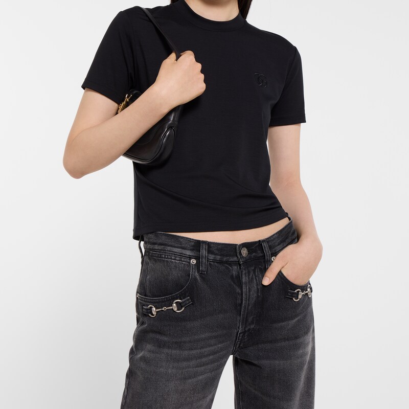 Gucci Cotton Denim Pants With Horsebit | Thumbnail 3 Gucci Cotton Denim Pants With Horsebit | Thumbnail 3