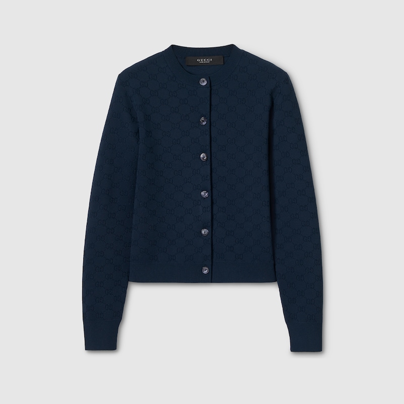 Gucci GG Fine Fabric Jacquard Cardigan