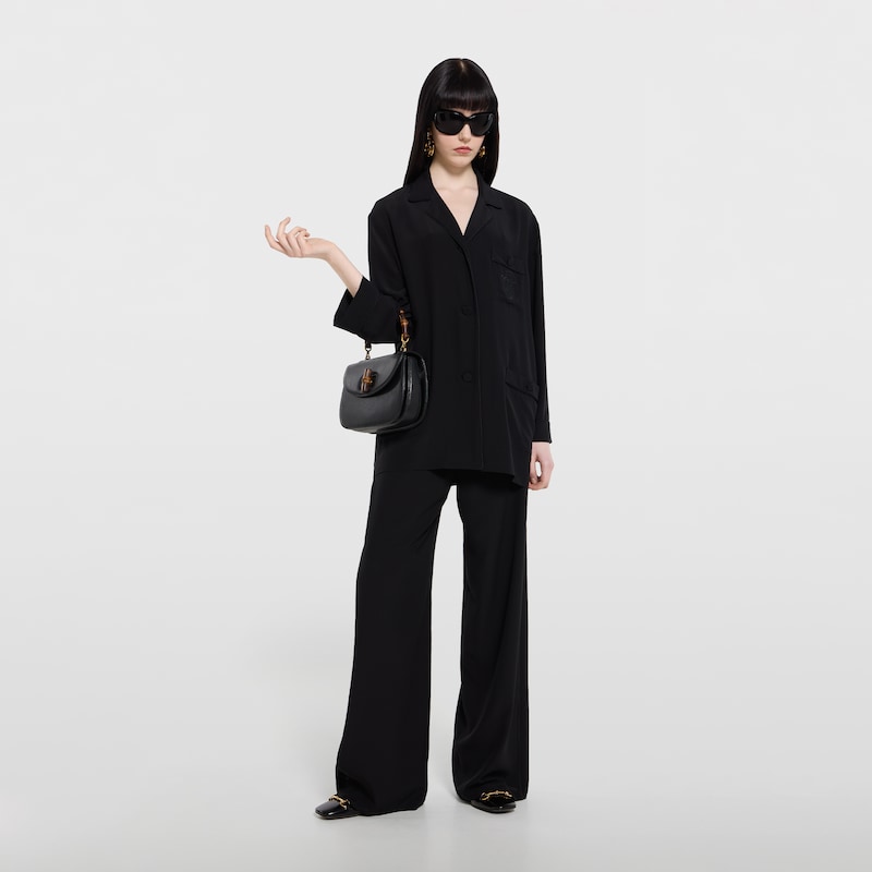 Gucci Silk Crêpe De Chine Shirt With Embroidery | Thumbnail 2 Gucci Silk Crêpe De Chine Shirt With Embroidery | Thumbnail 2
