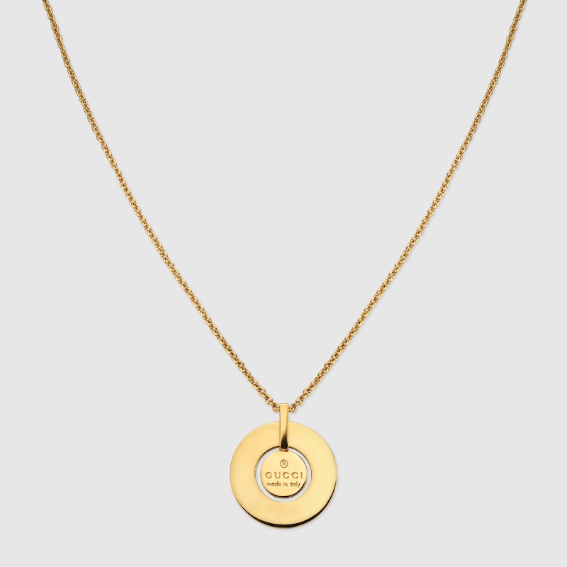 Gucci Trademark Pendant Necklace In Gold