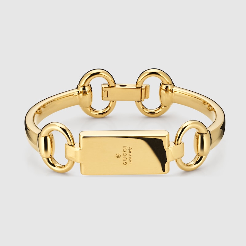 Gucci Horsebit Motif Bangle Bracelet In Gold