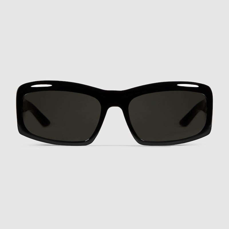 Gucci Rectangular Frame Sunglasses In Black