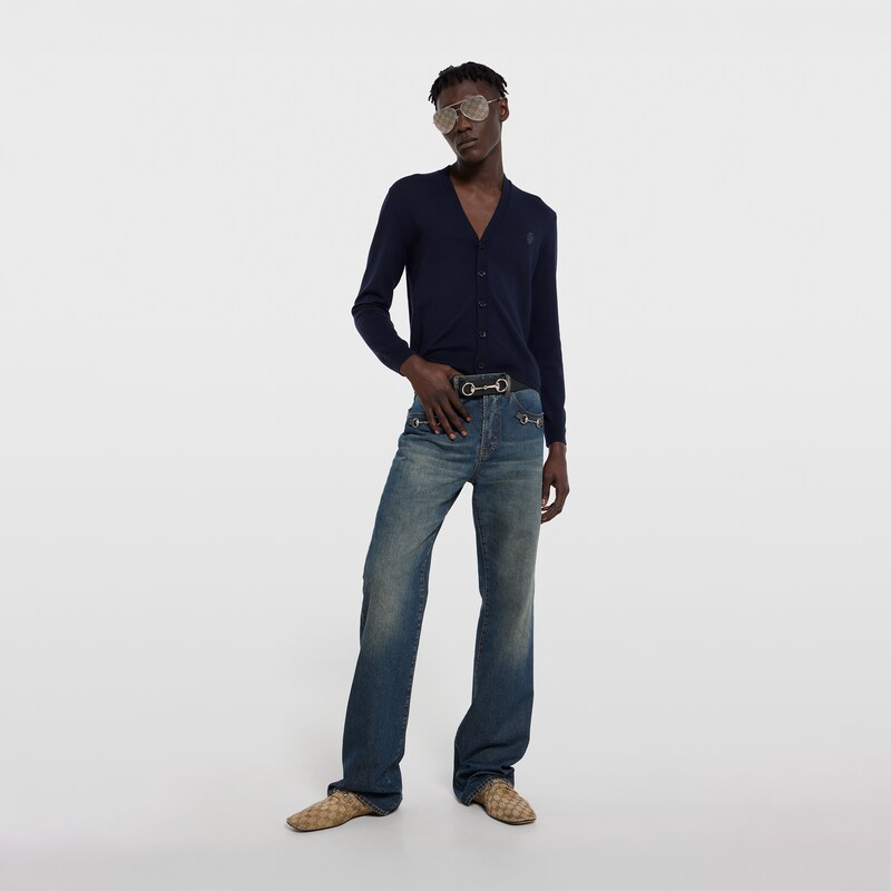 Gucci Knit Wool Cardigan With Embroidery | Thumbnail 2 Gucci Knit Wool Cardigan With Embroidery | Thumbnail 2