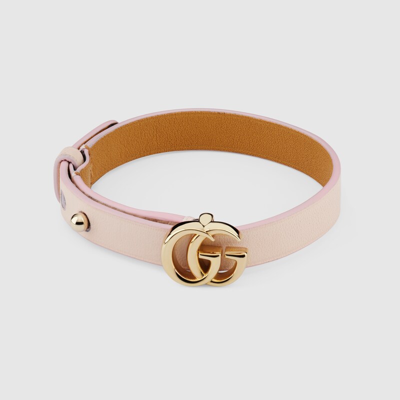 Gucci Leather Bracelet With Double G