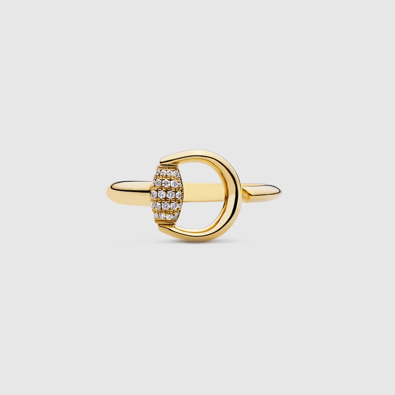 Horsebit Diamond 18k Open Ring
