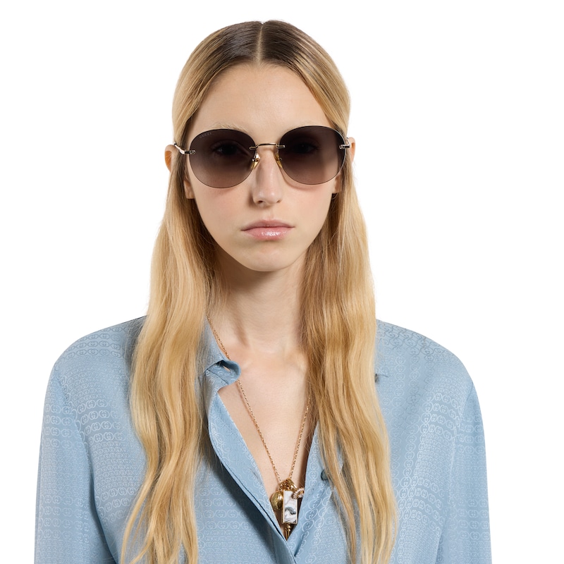 Gucci Specialized Fit Frameless Sunglasses | Thumbnail 3 Gucci Specialized Fit Frameless Sunglasses | Thumbnail 3
