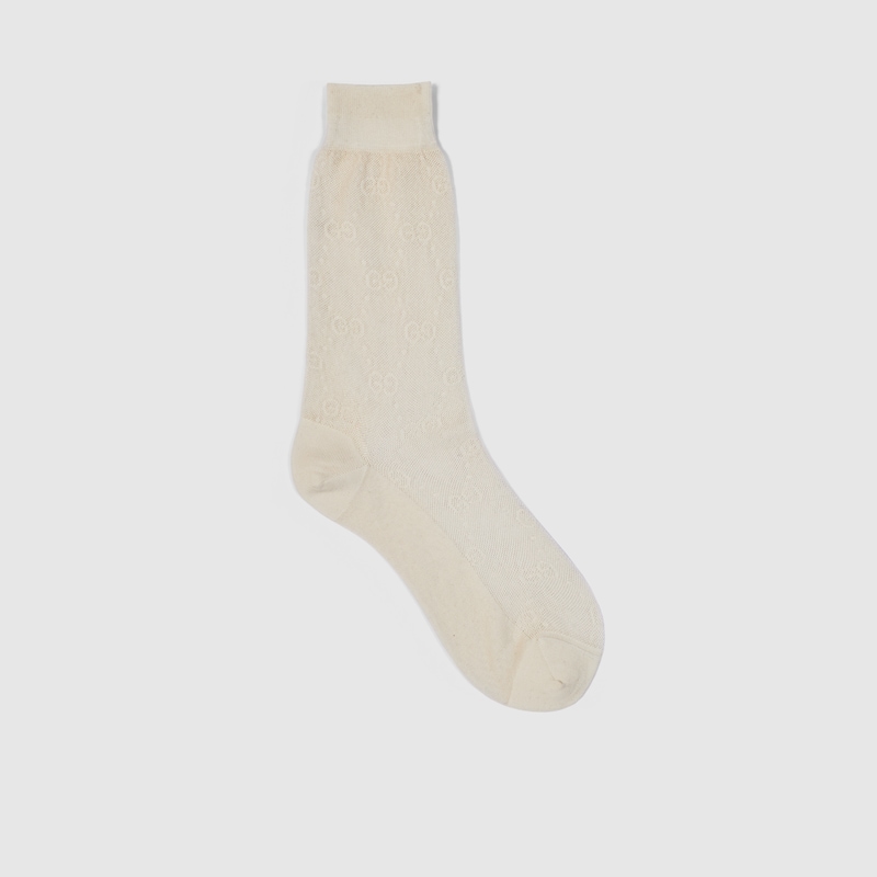 Gucci GG Knit Silk Cotton Socks
