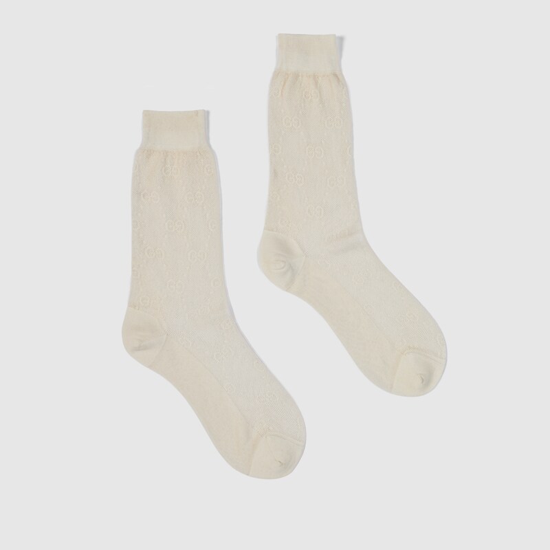 Gucci GG Knit Silk Cotton Socks | Thumbnail 2