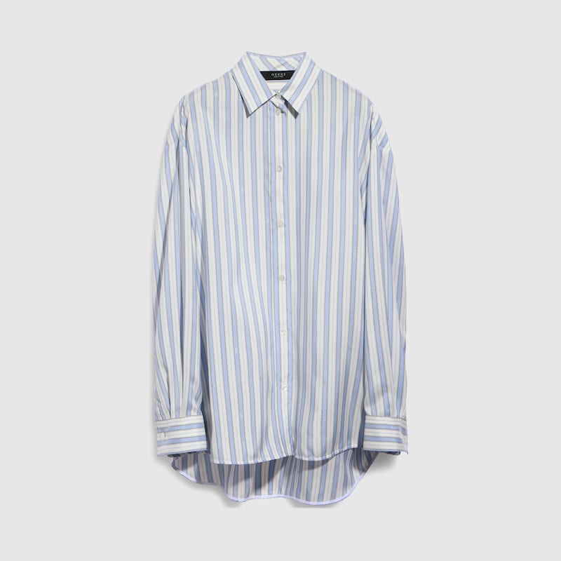 Interlocking G Silk Jacquard Shirt Interlocking G Silk Jacquard Shirt