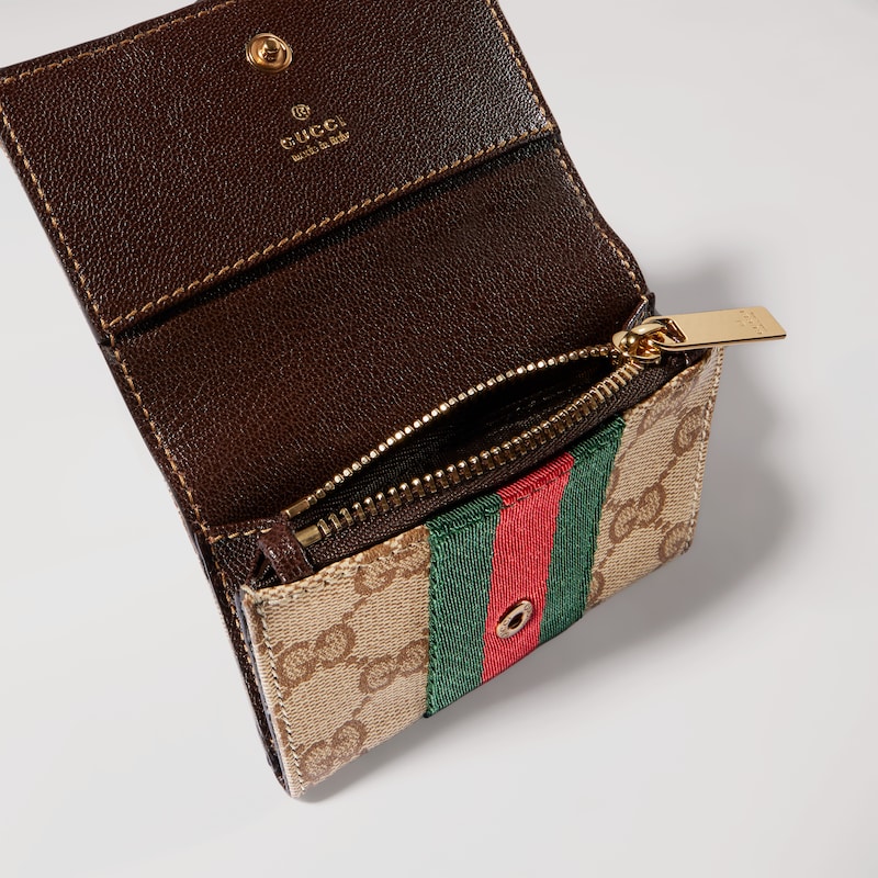 Gucci Bi-fold Card Case With Web | Thumbnail 2 Gucci Bi-fold Card Case With Web | Thumbnail 2