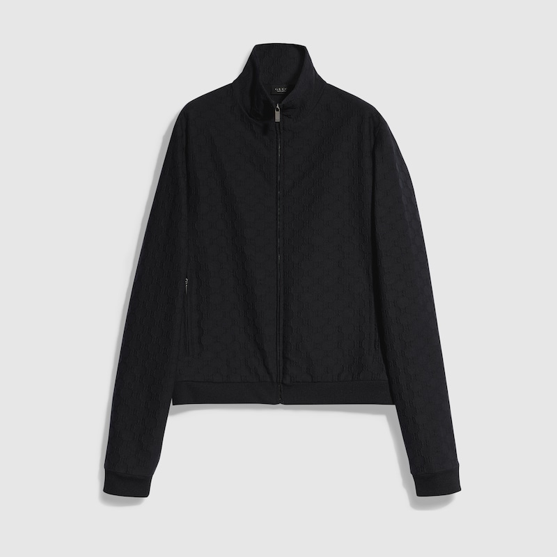 Gucci GG Jersey Jacquard Zip Jacket