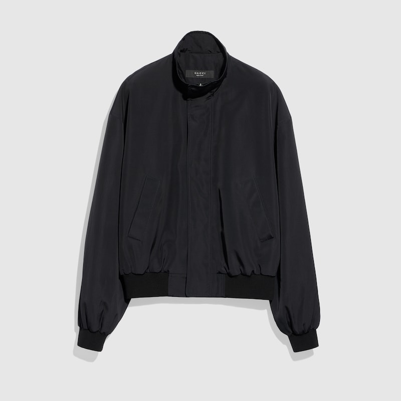 Gucci Light Cotton Acetate Faille Zip Jacket