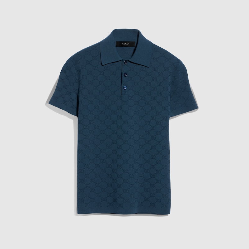 Gucci Technical GG Jacquard Fabric Polo Shirt
