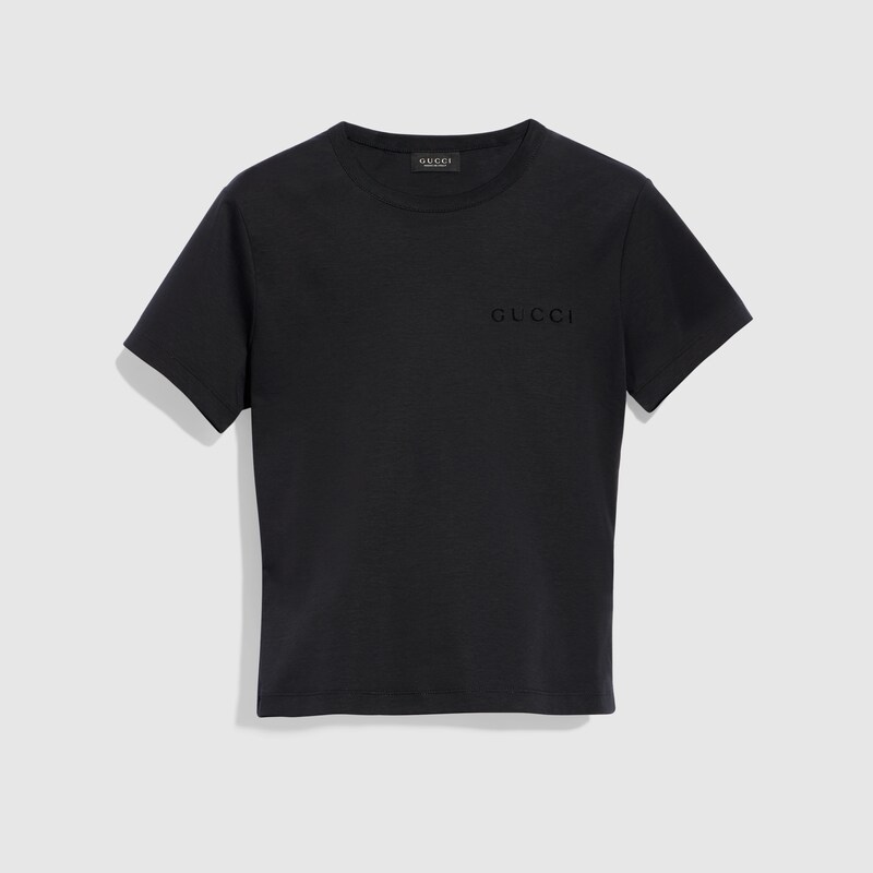 Cotton Jersey T-shirt With Embroidery Cotton Jersey T-shirt With Embroidery
