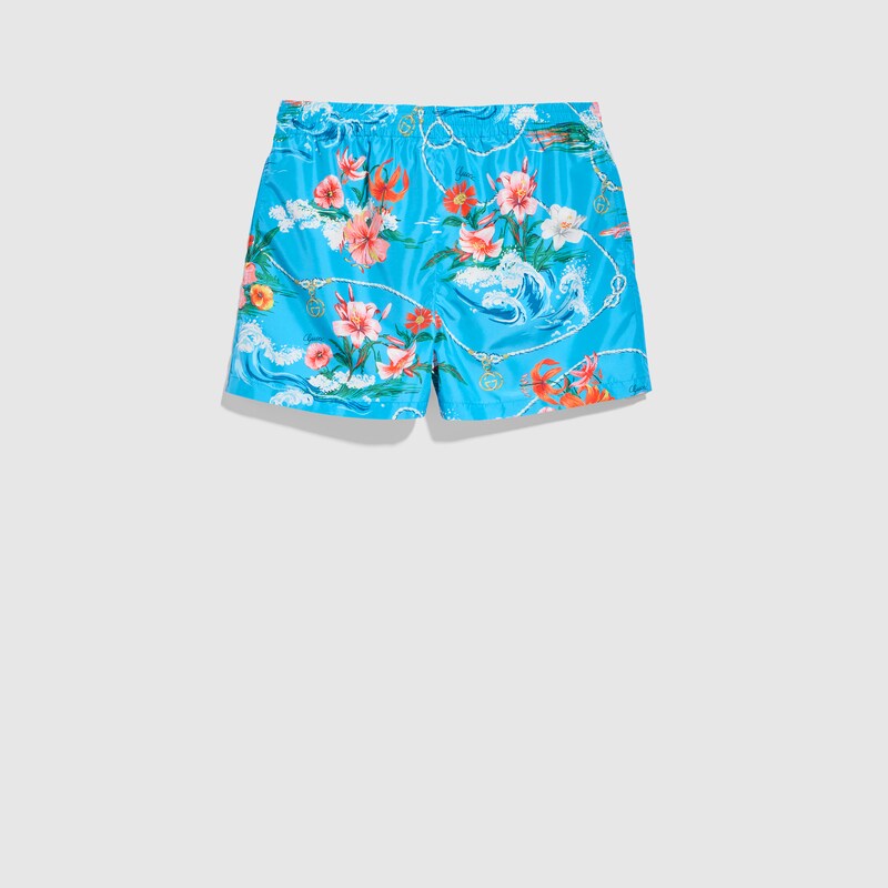 Gucci Printed Polyester Poplin Swim Shorts