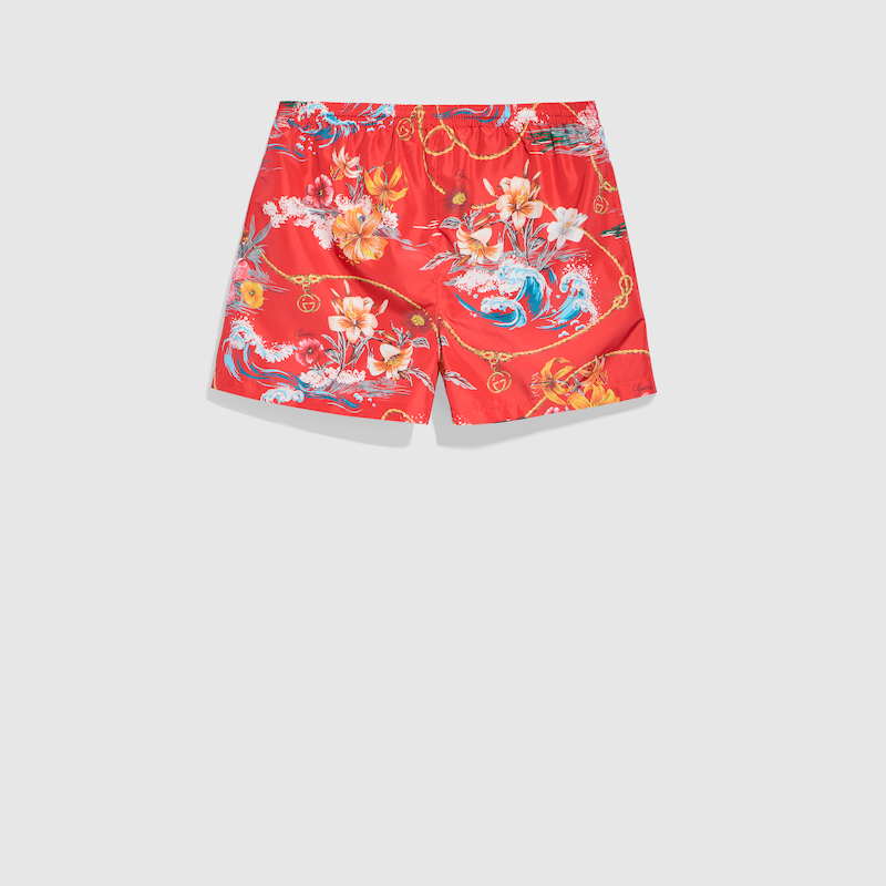 Gucci Printed Polyester Poplin Swim Shorts
