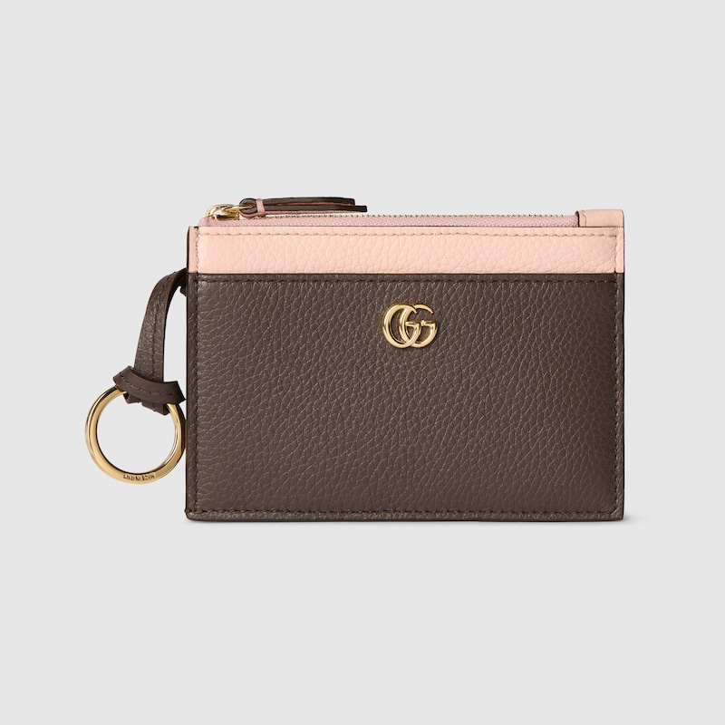 Gucci Bi-color GG Marmont Zip Key Pouch