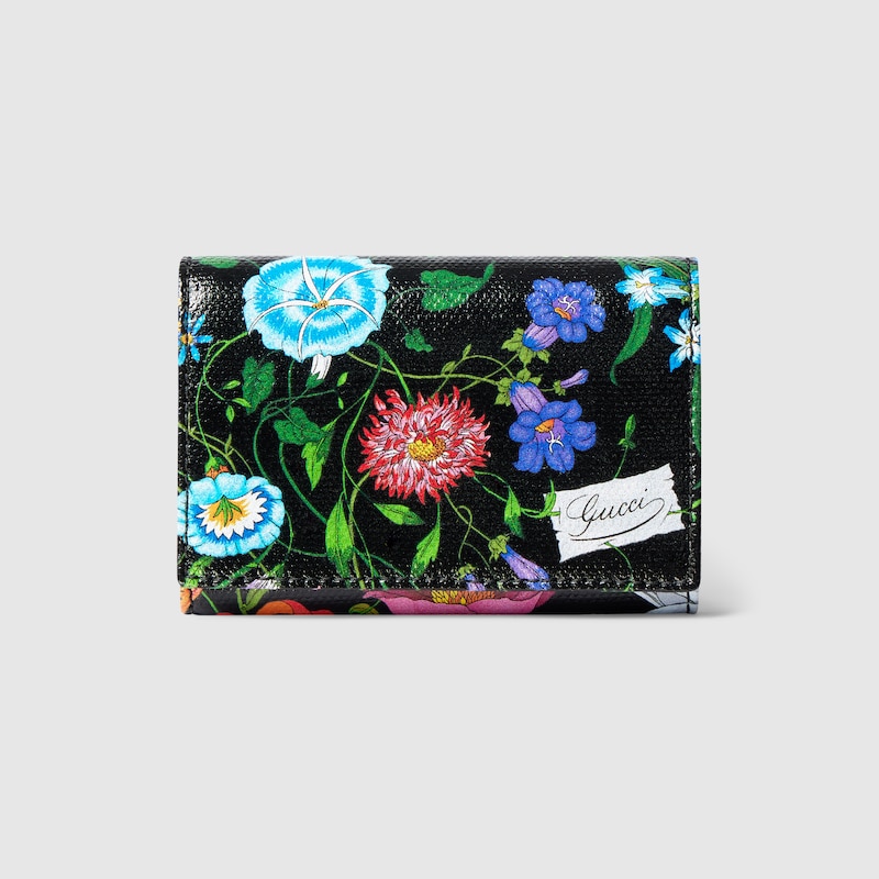 Gucci Flora-motif Bi-fold Card Case