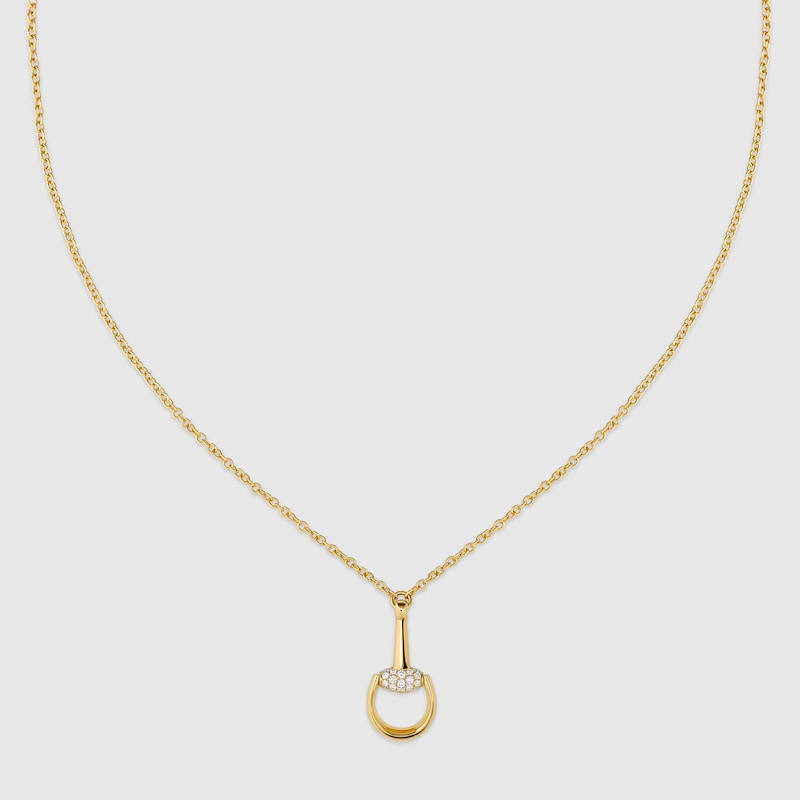 Horsebit Diamond 18k Pendant Necklace Horsebit Diamond 18k Pendant Necklace