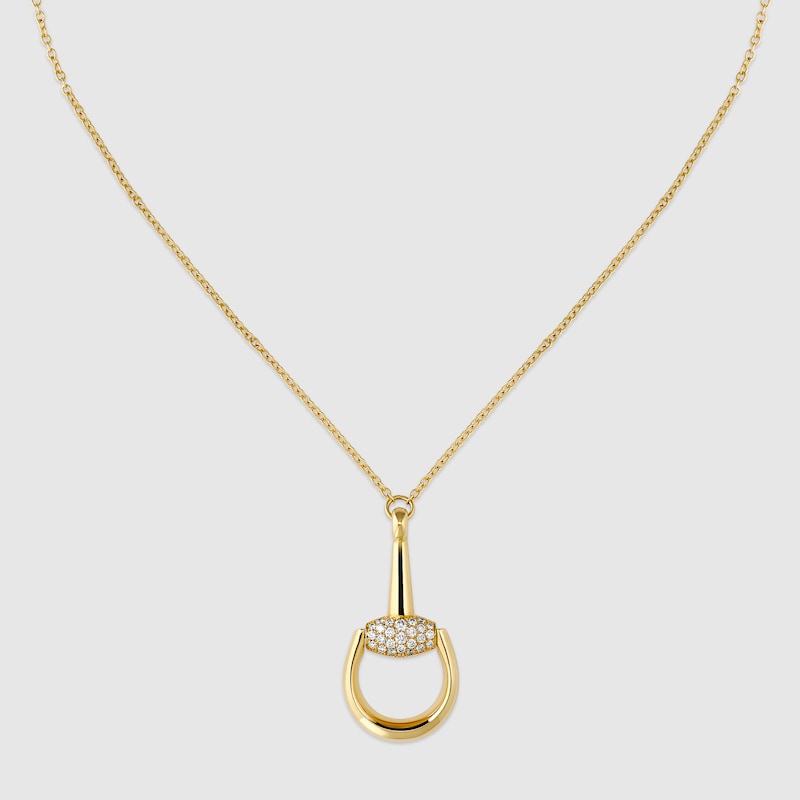 Horsebit Diamond 18k Pendant Necklace Horsebit Diamond 18k Pendant Necklace