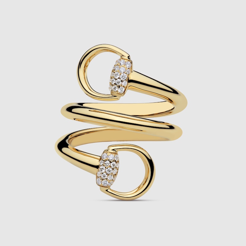 Horsebit Diamond 18k Contrarié Ring
