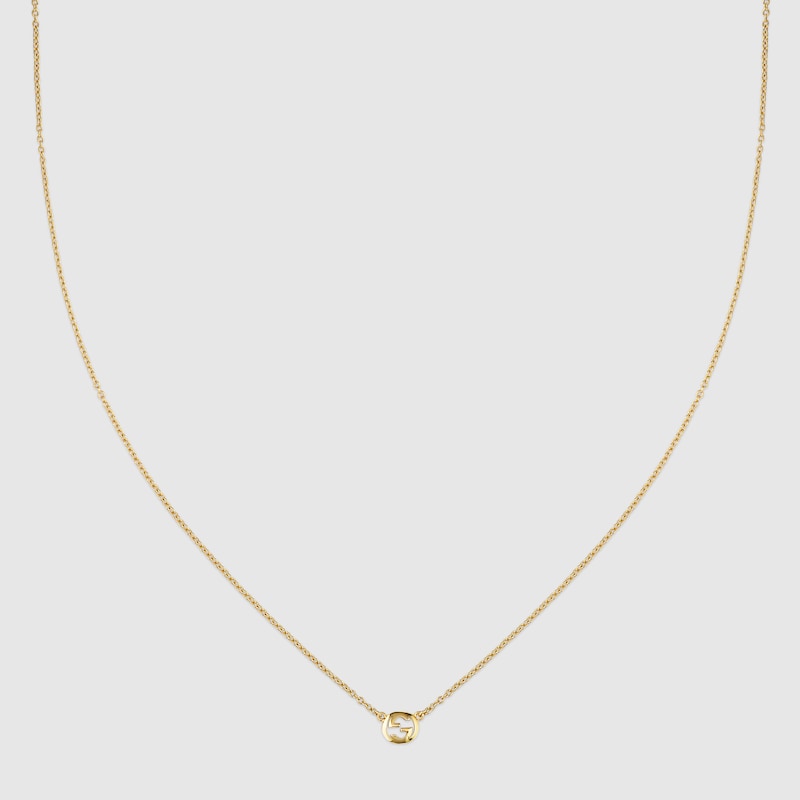 Gucci Interlocking 18k Pendant Necklace