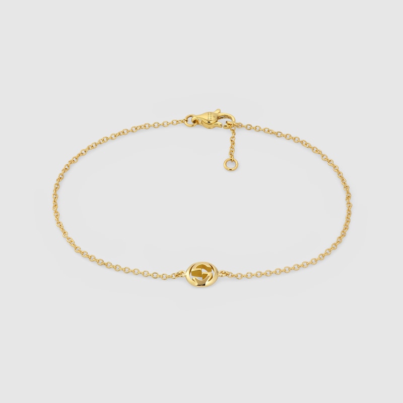 Gucci Interlocking 18k Chain Bracelet