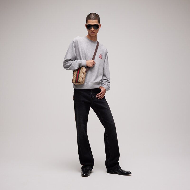 Gucci Cotton Jersey Mélange Sweatshirt | Thumbnail 2 Gucci Cotton Jersey Mélange Sweatshirt | Thumbnail 2