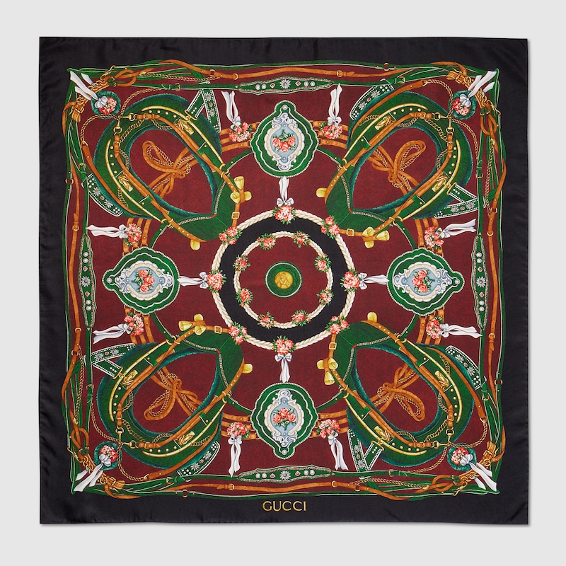 Gucci "Salon Privé" Printed Silk Carré