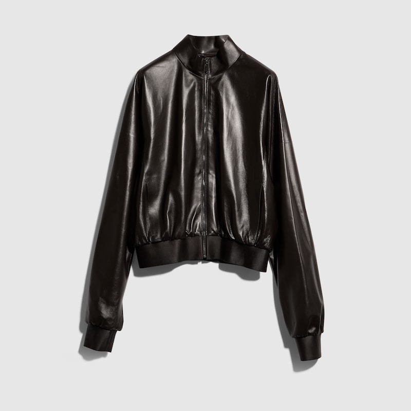 Gucci Soft Nappa Leather Bomber Jacket