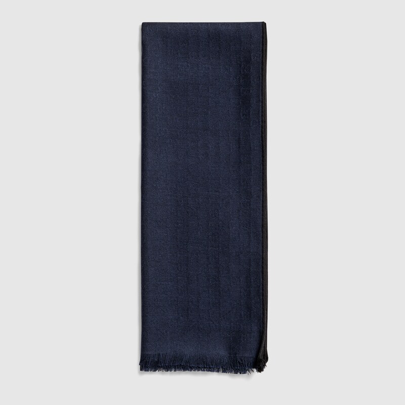 Gucci GG Wool Silk Jacquard Stole