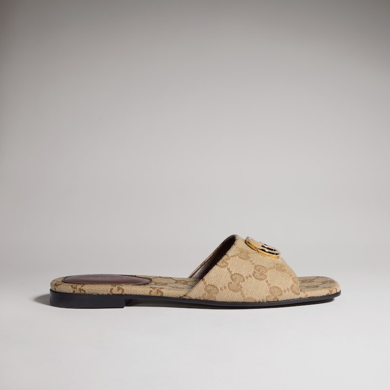 Gucci Slide Sandal With Double G | Thumbnail 3 Gucci Slide Sandal With Double G | Thumbnail 3