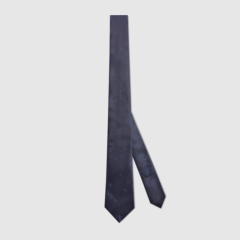 Gucci Double G Silk Jacquard Tie