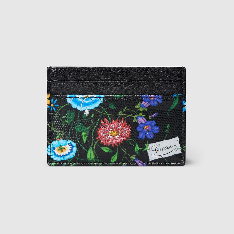 Gucci Flora-motif Card Case