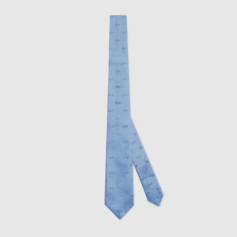 Gucci Horsebit Silk Jacquard Tie