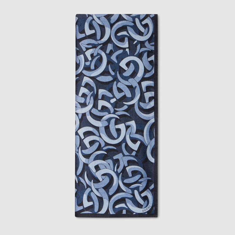 Gucci Double G Cotton Silk Stole