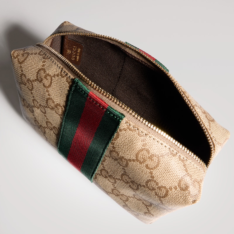 Gucci Medium Cosmetic Case With Web | Thumbnail 2 Gucci Medium Cosmetic Case With Web | Thumbnail 2