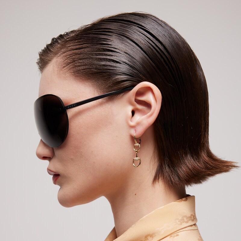 Gucci Horsebit Diamond 18k Earrings | Thumbnail 2 Gucci Horsebit Diamond 18k Earrings | Thumbnail 2