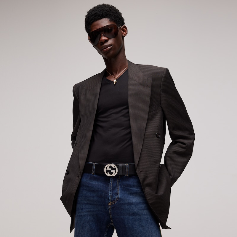 Gucci Reversible Belt With Interlocking G Buckle | Thumbnail 3 Gucci Reversible Belt With Interlocking G Buckle | Thumbnail 3