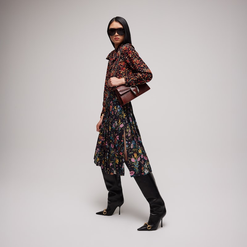 Gucci Printed Silk Midi Skirt | Thumbnail 2 Gucci Printed Silk Midi Skirt | Thumbnail 2